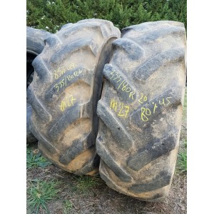 LOT DE 2 PNEUS 335/80R20 (12.5r20) MICHELIN XM27 OCCASION 80% US