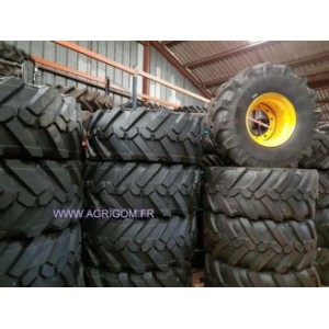 LOT DE 4 ROUES COMPLETES 445/70R19.5 MICHELIN XF PELLE JCB