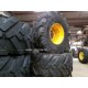 LOT DE 4 ROUES COMPLETES 445/70R19.5 MICHELIN XF PELLE JCB
